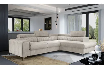 Laurece Sjeselongsofa Høyre - Beige - Møbler - Sofaer - Sofaer med sjeselong
