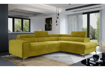 Laurece Sjeselongsofa Høyre - Gul - Møbler - Sofaer - Sofaer med sjeselong