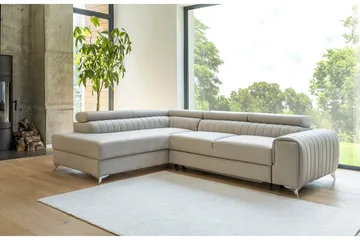 Laurece Sjeselongsofa Venstre - Beige - Møbler - Sofaer - Fløyelssofaer