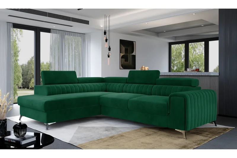 Laurece Sjeselongsofa Venstre, Grønn