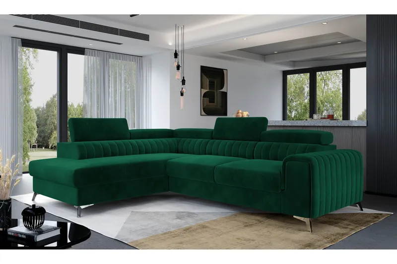 Laurece Sjeselongsofa Venstre, Grønn