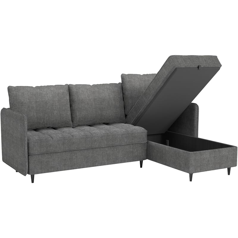 Lindhus Sofa med Divan 3-seter - Grå - Møbler - Sofaer - Sofaer med sjeselong - 3 seters sofa med divan
