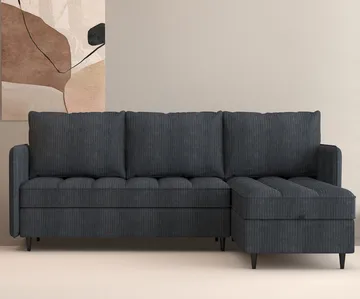 Lindhus Sofa med Divan 3-seter - Grå - Møbler - Sofaer - Sofaer med sjeselong - 3 seters sofa med divan