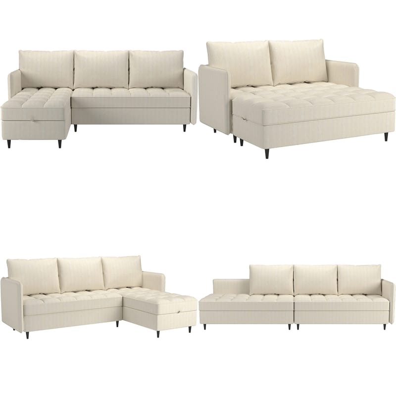 Lindhus Sofa med Divan 3-seter - Grå - Møbler - Sofaer - Sofaer med sjeselong - 3 seters sofa med divan