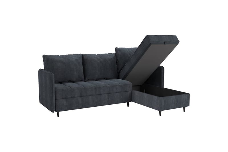 Lindhus Sofa med Divan 3-seter - Grå - Møbler - Sofaer - Sofaer med sjeselong - 3 seters sofa med divan