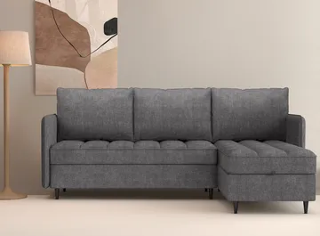 Lindhus Sofa med Divan 3-seter - Grå - Møbler - Sofaer - Sofaer med sjeselong - 3 seters sofa med divan
