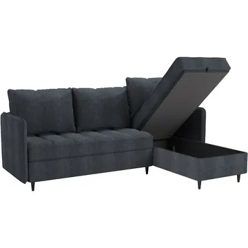 Lindhus Sofa med Divan 3-seter - Grå - Møbler - Sofaer - Sofaer med sjeselong - 3 seters sofa med divan