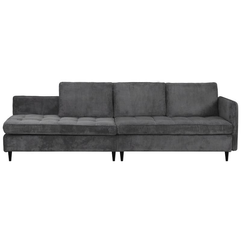 Lindhus Sofa med Divan 3-seter - Grå - Møbler - Sofaer - Sofaer med sjeselong - 3 seters sofa med divan