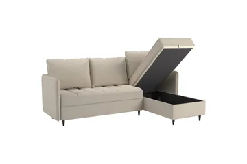 Lindhus Sofa med Divan 3-seter - Hvit - Møbler - Sofaer - Sofaer med sjeselong - 3 seters sofa med divan