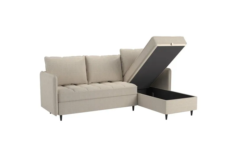 Lindhus Sofa med Divan 3-seter - Hvit - Møbler - Sofaer - Sofaer med sjeselong - 3 seters sofa med divan