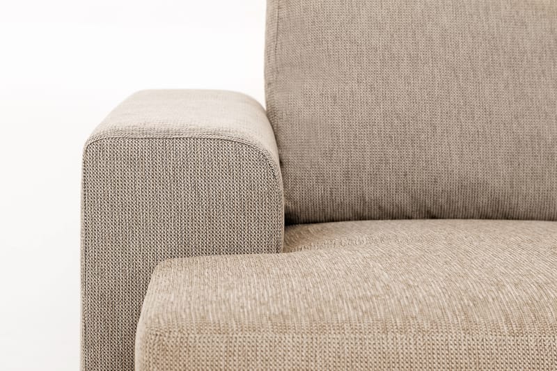 Link 3-seters Vendbar L-formet Divansofa i Stoff - Beige - Møbler - Sofaer - Sofaer med sjeselong - 3 seters sofa med divan