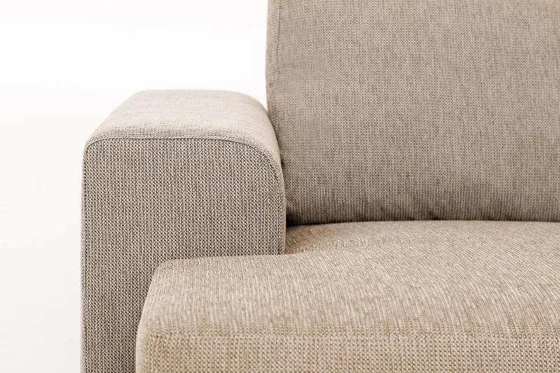 Link 3-seters Vendbar L-formet Divansofa i Stoff - Beige - Møbler - Sofaer - Sofaer med sjeselong - 3 seters sofa med divan