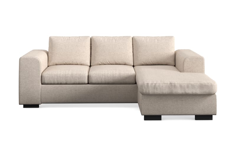 Link 3-seters Vendbar L-formet Divansofa i Stoff - Beige - Møbler - Sofaer - Sofaer med sjeselong - 3 seters sofa med divan