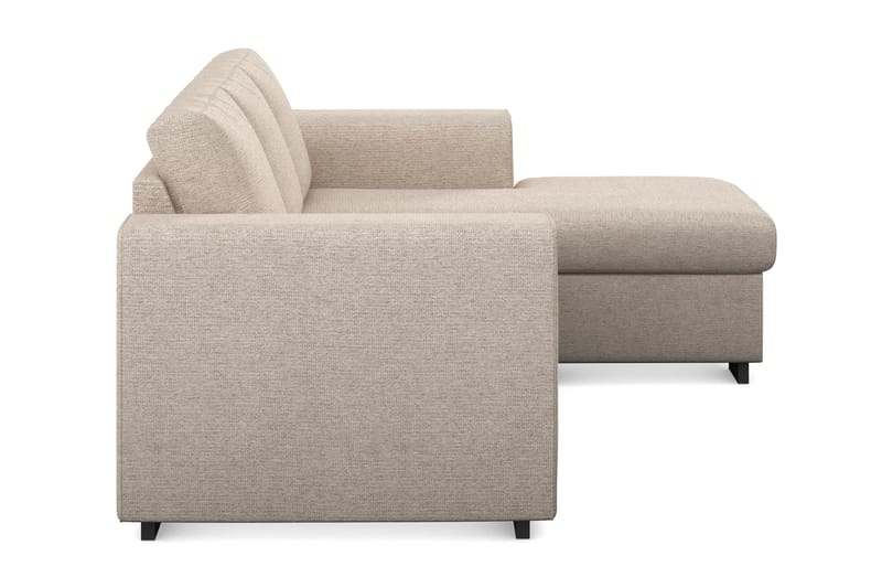 Link 3-seters Vendbar L-formet Divansofa i Stoff - Beige - Møbler - Sofaer - Sofaer med sjeselong - 3 seters sofa med divan