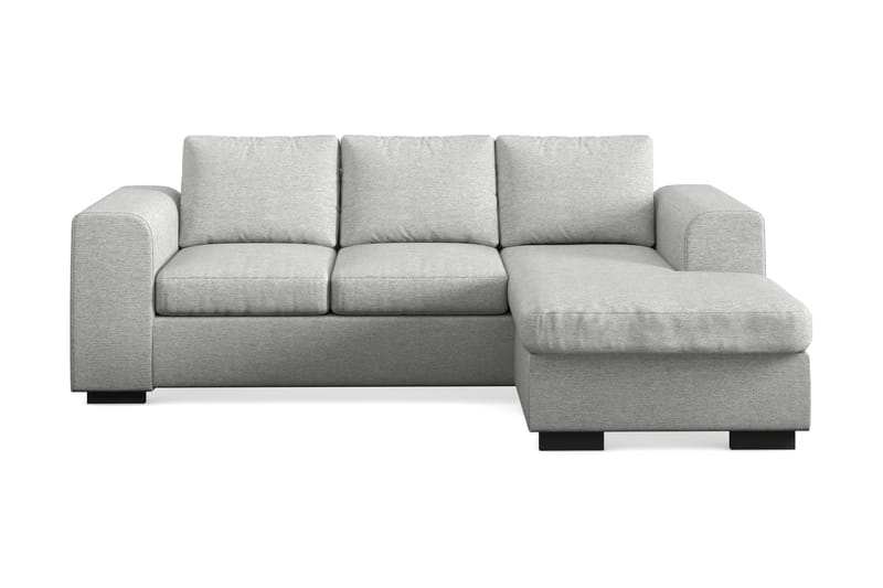 Link 3-seters Vendbar L-formet Divansofa i Stoff - Lys grå - Møbler - Sofaer - Sofaer med sjeselong - 3 seters sofa med divan