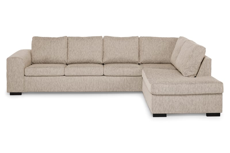 Link 4-seters Høyrevendt L-formet Large Sjeselongsofa i Stoff - Beige - Møbler - Sofaer - Sofaer med sjeselong - 4 seters sofa med divan