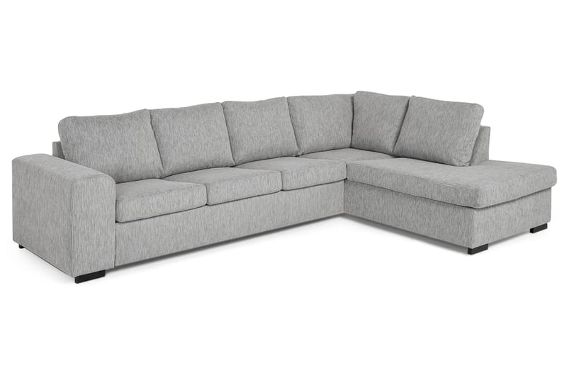 Link 4-seters Høyrevendt L-formet Large Sjeselongsofa i Stoff - Lys grå - Møbler - Sofaer - Sofaer med sjeselong - 4 seters sofa med divan