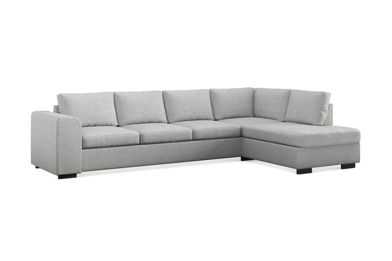 Link 4-seters Høyrevendt L-formet Large Sjeselongsofa i Stoff - Lys grå - Møbler - Sofaer - Sofaer med sjeselong - 4 seters sofa med divan