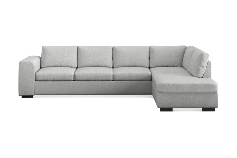 Link 4-seters Høyrevendt L-formet Large Sjeselongsofa i Stoff - Lys grå - Møbler - Sofaer - Sofaer med sjeselong - 4 seters sofa med divan
