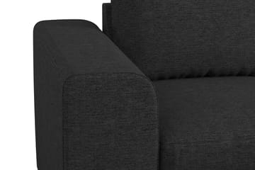 Link 4-seters Høyrevendt L-formet Large Sjeselongsofa i Stoff - Svart - Møbler - Sofaer - Sofaer med sjeselong