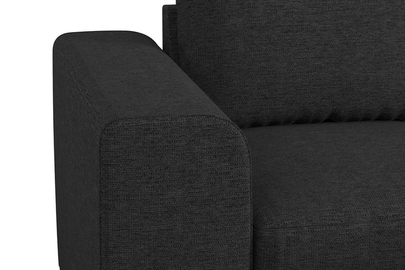 Link 4-seters Høyrevendt L-formet Large Sjeselongsofa i Stoff - Svart - Møbler - Sofaer - Sofaer med sjeselong