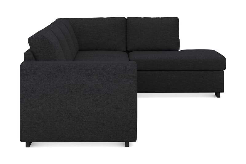 Link 4-seters Høyrevendt L-formet Large Sjeselongsofa i Stoff - Svart - Møbler - Sofaer - Sofaer med sjeselong