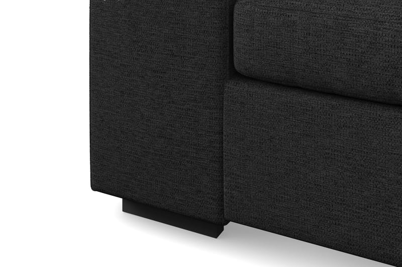 Link 4-seters Høyrevendt L-formet Large Sjeselongsofa i Stoff - Svart - Møbler - Sofaer - Sofaer med sjeselong