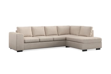 Link 4-seters Høyrevendt L-formet Sjeselongsofa i Stoff - Beige - Møbler - Sofaer - Sofaer med sjeselong