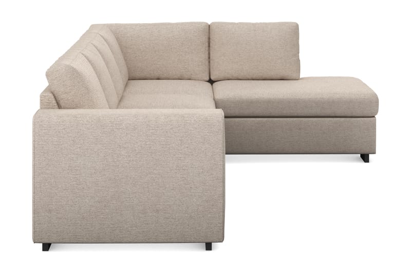 Link 4-seters Høyrevendt L-formet Sjeselongsofa i Stoff - Beige - Møbler - Sofaer - Sofaer med sjeselong