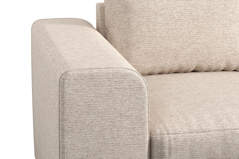 Link 4-seters Høyrevendt L-formet Sjeselongsofa i Stoff - Beige - Møbler - Sofaer - Sofaer med sjeselong
