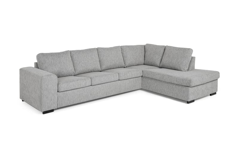 Link 4-seters Høyrevendt L-formet Sjeselongsofa i Stoff - Lys grå - Møbler - Sofaer - Sofaer med sjeselong - 4 seters sofa med divan