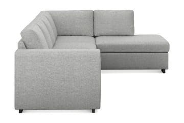 Link 4-seters Høyrevendt L-formet Sjeselongsofa i Stoff - Lys grå - Møbler - Sofaer - Sofaer med sjeselong - 4 seters sofa med divan