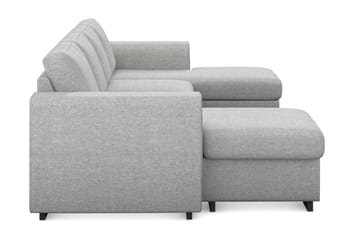 Link 4-seters U-formet Sofa med Dobbeldivan i Stoff - Lys grå - Møbler - Sofaer - Sofaer med sjeselong - 4 seters sofa med divan