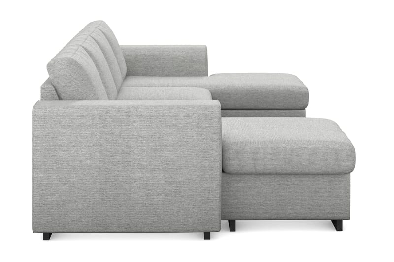 Link 4-seters U-formet Sofa med Dobbeldivan i Stoff - Lys grå - Møbler - Sofaer - Sofaer med sjeselong - 4 seters sofa med divan