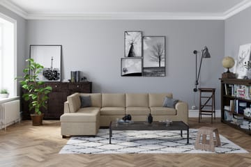 Link 4-seters Venstrevendt L-formet Large Sjeselongsofa i Stoff - Beige - Møbler - Sofaer - Sofaer med sjeselong - 4 seters sofa med divan