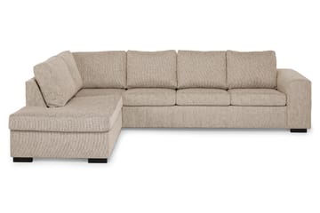 Link 4-seters Venstrevendt L-formet Large Sjeselongsofa i Stoff - Beige - Møbler - Sofaer - Sofaer med sjeselong - 4 seters sofa med divan