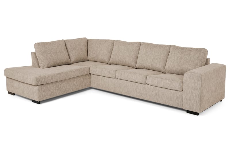 Link 4-seters Venstrevendt L-formet Large Sjeselongsofa i Stoff - Beige - Møbler - Sofaer - Sofaer med sjeselong - 4 seters sofa med divan