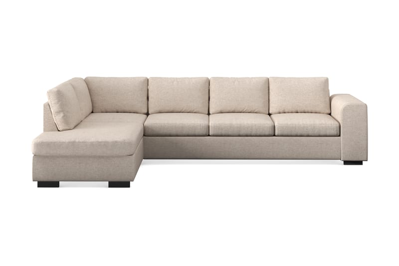 Link 4-seters Venstrevendt L-formet Large Sjeselongsofa i Stoff - Beige - Møbler - Sofaer - Sofaer med sjeselong - 4 seters sofa med divan
