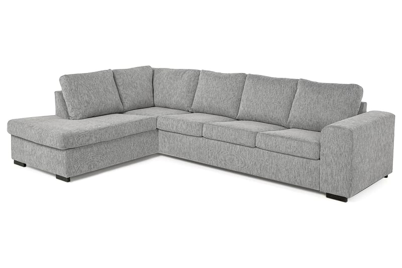 Link 4-seters Venstrevendt L-formet Large Sjeselongsofa i Stoff - Lys grå - Møbler - Sofaer - Sofaer med sjeselong - 4 seters sofa med divan