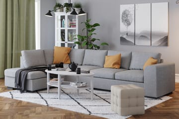 Link 4-seters Venstrevendt L-formet Large Sjeselongsofa i Stoff - Lys grå - Møbler - Sofaer - Sofaer med sjeselong - 4 seters sofa med divan