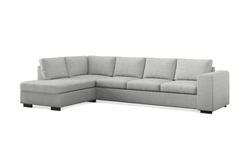 Link 4-seters Venstrevendt L-formet Large Sjeselongsofa i Stoff - Lys grå - Møbler - Sofaer - Sofaer med sjeselong - 4 seters sofa med divan