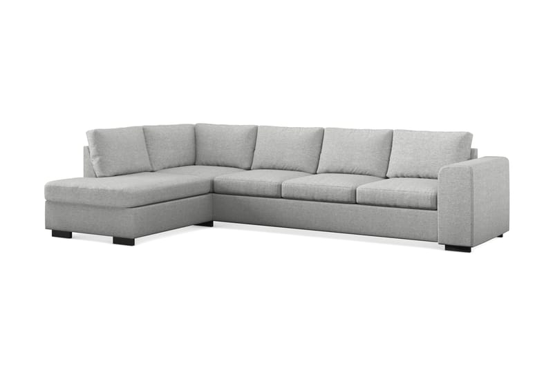 Link 4-seters Venstrevendt L-formet Large Sjeselongsofa i Stoff - Lys grå - Møbler - Sofaer - Sofaer med sjeselong - 4 seters sofa med divan