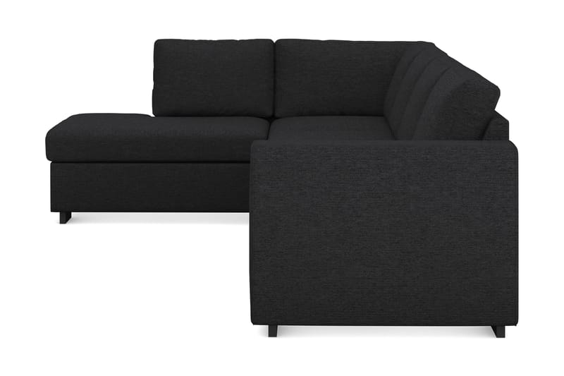 Link 4-seters Venstrevendt L-formet Large Sjeselongsofa i Stoff - Svart - Møbler - Sofaer - Sofaer med sjeselong
