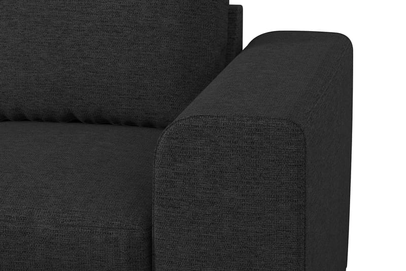 Link 4-seters Venstrevendt L-formet Large Sjeselongsofa i Stoff - Svart - Møbler - Sofaer - Sofaer med sjeselong