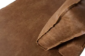 Lissbon 3-seter Høyre L-formet Hjørnesofa med Sjeselong 266 cm i Lær - Konjakk - Møbler - Sofaer - Sofaer med sjeselong - 3 seters sofa med divan