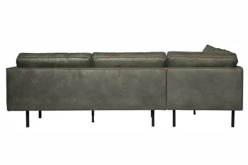 Lissbon 3-seter Venstrevendt L-formet Hjørnesofa 266 cm i Lær - Grønn - Møbler - Sofaer - Sofaer med sjeselong - 3 seters sofa med divan