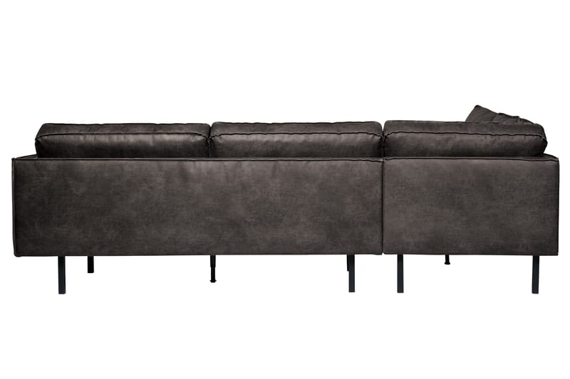 Lissbon 3-seter Venstrevendt L-formet Hjørnesofa 266 cm i Lær - Mørkegrå - Møbler - Sofaer - Sofaer med sjeselong - 3 seters sofa med divan