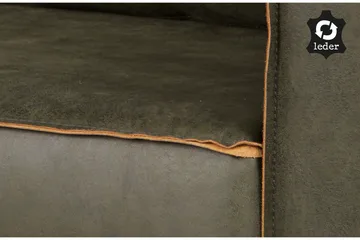 Lissbon 4-seter Høyrevendt L-formet Hjørnesofa 266 cm i Lær - Grønn - Møbler - Sofaer - Sofaer med sjeselong - 4 seters sofa med divan