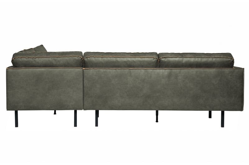 Lissbon 4-seter Høyrevendt L-formet Hjørnesofa 266 cm i Lær - Grønn - Møbler - Sofaer - Sofaer med sjeselong - 4 seters sofa med divan