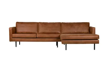 Lissbon Divansofa Høyre - Cognac - Møbler - Sofaer - Sofaer med sjeselong